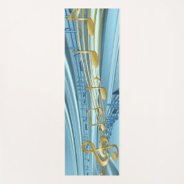  Baby blue Musical Notes Yogamat