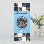 Baby Blue & Navy 9 Foto Afstuderen Aankondiging