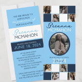 Baby Blue & Navy 9 Foto Afstuderen Aankondiging