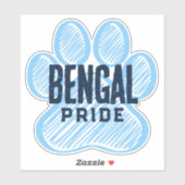 Baby Blue & Navy Pawprint Pride Sticker (Vel)