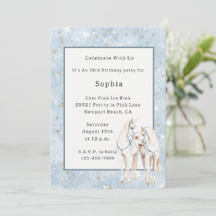 Baby Blue Nep Glitter Verjaardag Kaart