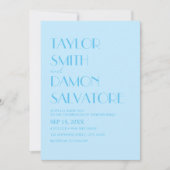 Baby Blue Ocean Bold Retro bruiloft Kaart (Voorkant)