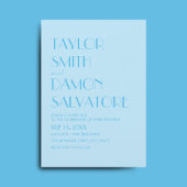 Baby Blue Ocean Bold Retro bruiloft Kaart