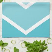 Baby Blue Ombré Chevron Stripes Theedoek (Gevouwen)
