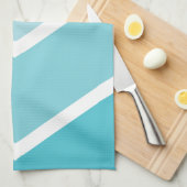 Baby Blue Ombré Chevron Stripes Theedoek (Quarter Fold)