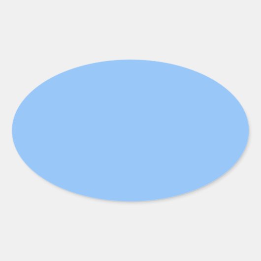 Baby Blue Oval Sticker (Voorkant)