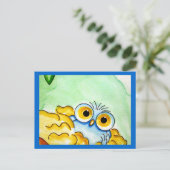 BABY BLUE OWL 1 BRIEFKAART (Staand voorkant)