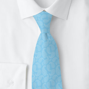 Baby Blue Paisley Stropdas