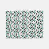 Baby Blue Panda Beer Fleece Deken (Voorkant (Horizontaal))