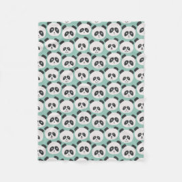 Baby Blue Panda Beer Fleece Deken