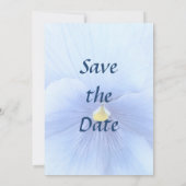 Baby Blue Pansy Sla de datum op Save The Date (Achterkant)