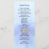 Baby Blue Pansy Wedding Programma Programmakaart (Achterkant)