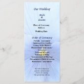Baby Blue Pansy Wedding Programma Programmakaart (Voorkant)