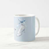 Baby Blue Pantoffel Hoge Hak Strik Koffiemok (Voorkant rechts)