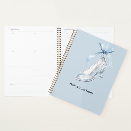 Baby Blue Pantoffel Hoge Hak Strik Planner (Display)