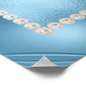 Baby Blue Pearls Foto Quinceañera Poster (Hoek)