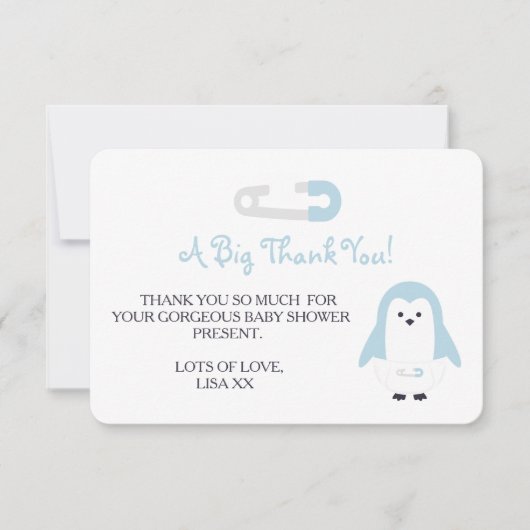 Baby Blue Penguin Bedankt (Voorkant)