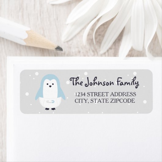 Baby Blue Penguin Etiket (Insitu)