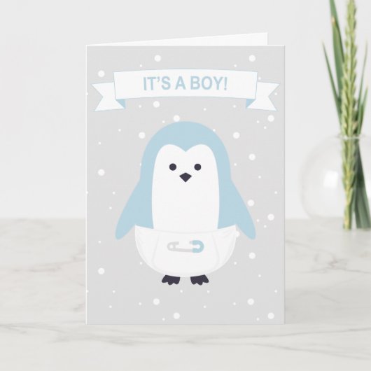 Baby Blue Penguin Kaart (Voorkant)