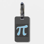 Baby Blue Pi-symbool Bagagelabel (Achterkant verticaal)