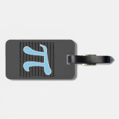Baby Blue Pi-symbool Bagagelabel (Achterkant horizontaal)