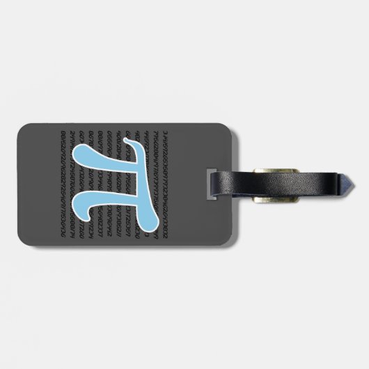 Baby Blue Pi-symbool Bagagelabel (Achterkant horizontaal)