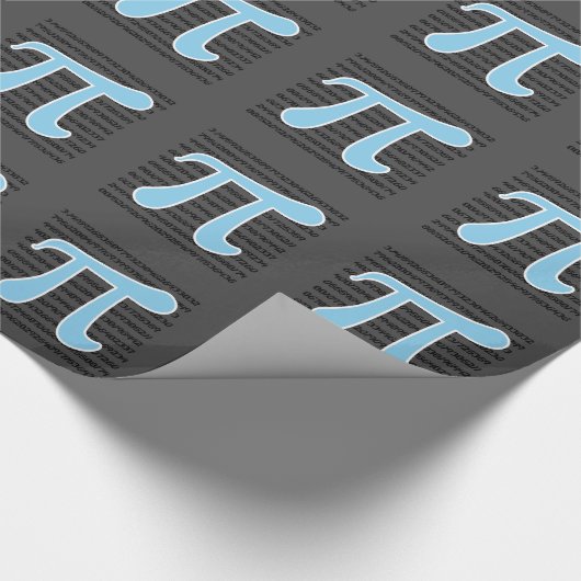 Baby Blue Pi-symbool Cadeaupapier (Hoek)