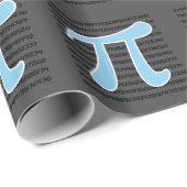 Baby Blue Pi-symbool Cadeaupapier (Rol Hoek)