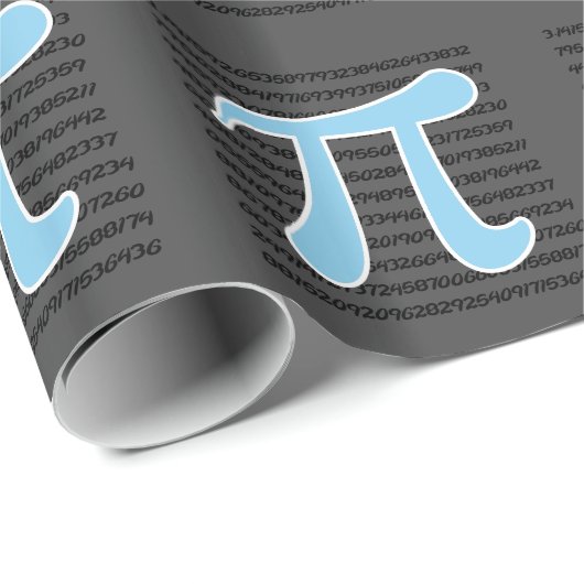 Baby Blue Pi-symbool Cadeaupapier (Rol Hoek)