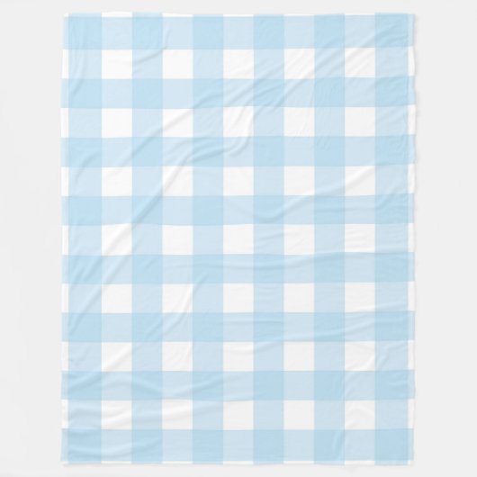 Baby Blue Plaid 60x80 Fleece Deken (Voorkant)