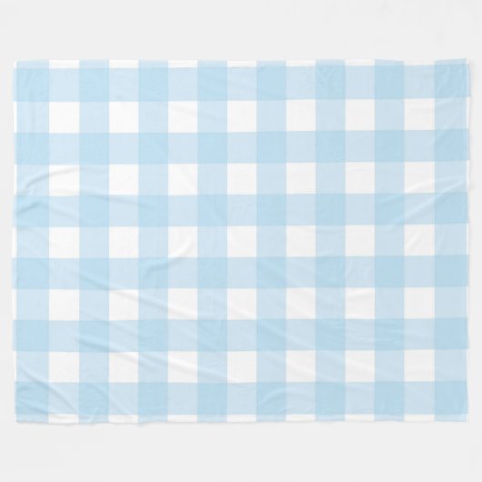 Baby Blue Plaid 60x80 Fleece Deken (Voorkant (Horizontaal))