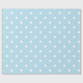 Baby Blue Polka Dots Cadeaupapier (Vlak)