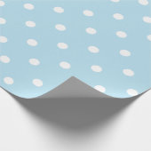 Baby Blue Polka Dots Cadeaupapier (Hoek)