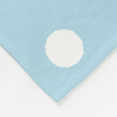 Baby Blue Polka Dots Fleece Deken (Hoek)