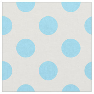 Baby blue polka dots stof