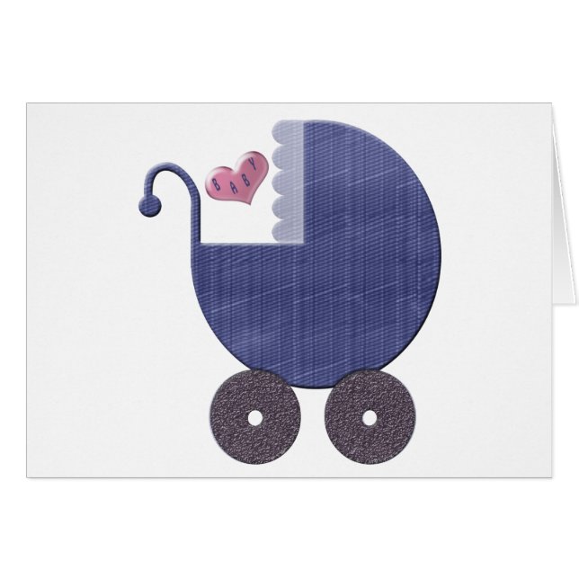 Baby Blue Pram Art (Voorkant Horizontaal)
