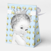 Baby Blue Prince Baby shower Bedankdoosjes (Achterkant)