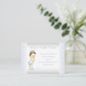 Baby Blue Prince Luier Raffle Ticket Informatiekaartje (Staand voorkant)