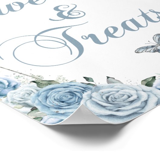 Baby Blue Princess Butterflies Silver Sweet Trees Poster (Hoek)