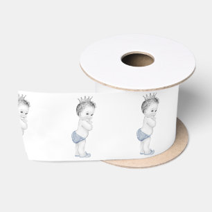 Baby Blue Prins Baby Boy Shower Satijnen Lint