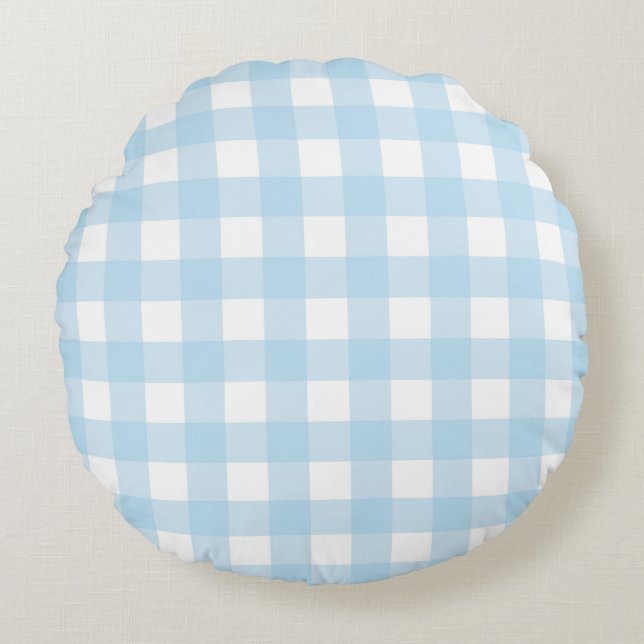 Baby Blue Pset Rond Kussen (Voorkant)