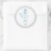 Baby Blue Puppy Baby shower Stickers (Tas)