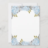 Baby Blue Quince, Lichtblauwe Mexicaanse Quinceane Kaart (Achterkant)