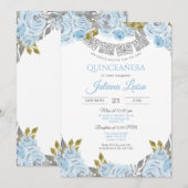 Baby Blue Quince, Lichtblauwe Mexicaanse Quinceane Kaart (Voorkant / Achterkant)