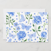 Baby Blue Quinceañera 15e Verjaardagsfeest Opslaan Save The Date (Achterkant)