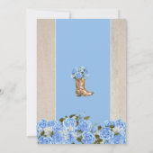 Baby Blue Quinceanera Elegant Roos Western Charra Kaart (Achterkant)