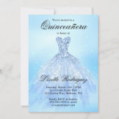 Baby Blue Quinceanera Kaart (Voorkant)