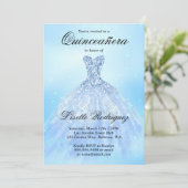 Baby Blue Quinceanera Kaart (Staand voorkant)