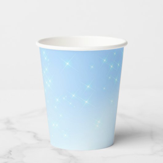 Baby Blue Quinceanera Papieren Bekers (Achterkant)