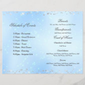 Baby Blue Quinceanera-programma (Achterkant)